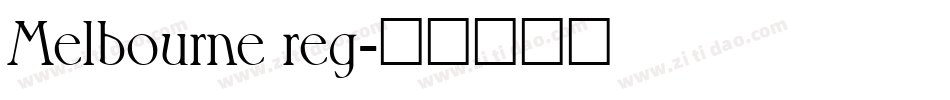 Melbourne reg字体转换